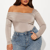 Camisa Top Kinsley Off Shoulder - Moca