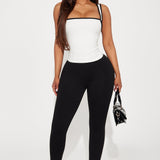 Camisa Top His Loss Contrast Trim - Blanco