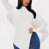Camisa Top Harmony Ribbed - Marfil