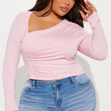 Camisa Top Lost Your Chance Ruched - Rosa