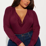Camisa Top Raylene Cowl Neck - Vino Tinto