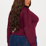 Camisa Top Raylene Cowl Neck - Vino Tinto