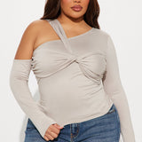 Camisa Top Emory Twist Off Shoulder - Crema