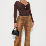 Camisa Top Nikita Cowl Neck - Chocolate