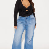 Camisa Top Nikita Cowl Neck - Negro