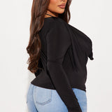 Camisa Top Nikita Cowl Neck - Negro