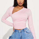 Camisa Top Lost Your Chance Ruched - Rosa