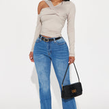 Camisa Top Emory Twist Off Shoulder - Crema