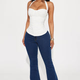 Camiseta Sin Mangas Just A Feeling Ruched - Blanco