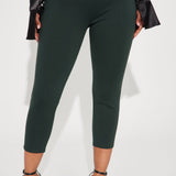 Mallas Daniella Pintuck Ponte Capri - Verde Oscuro