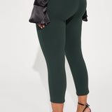 Mallas Daniella Pintuck Ponte Capri - Verde Oscuro