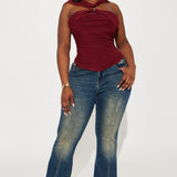 Camisa Top Luxe Life - Vino Tinto