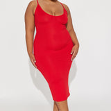 Vestido Midi Rasgado Brenda - Rojo