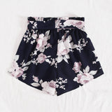 VCAY Shorts con cinturon con estampado floral