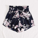 VCAY Shorts con cinturon con estampado floral