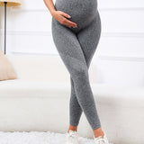 Maternidad Leggings de cintura ancha vientre soporte