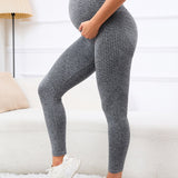 Maternidad Leggings de cintura ancha vientre soporte
