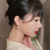 Pendientes De Perlas Falsas Al Estilo Francés Para Mujer, Pendientes Coreanos Minimalistas De Lujo, Personalizados Con Estilo Vintage Y Pendientes Colgantes