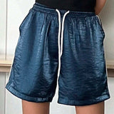 DAZY Shorts de cintura con cordon con bolsillo oblicuo