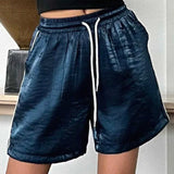 DAZY Shorts de cintura con cordon con bolsillo oblicuo