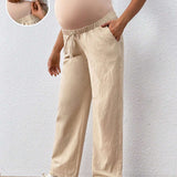 Pantalones Cargo Largos Con Cintura Alta Para Maternidad