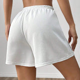 EZwear Mini shorts tejidos de textura solida para mujeres