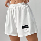 EZwear Mini shorts tejidos de textura solida para mujeres