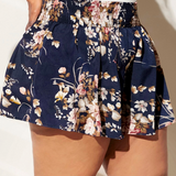 Shorts de pierna ancha con estampado floral