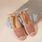 Cuccoo zapatos planos destalonados minimalista tejidos de alpargata