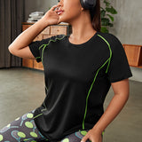 Yoga Futuristic Camiseta deportiva suave con puntada de manga raglan