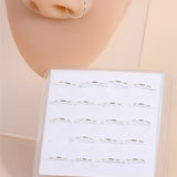 Popular 20 piezas/set anillo de nariz minimalista cobre simple y elegante para mujeres y ninas unisex
