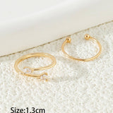 Set 2 zirconia cubica dedo de pie anillos para mujeres