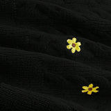 MOD Chaleco de punto con bordado floral tejido de cable sin camisa