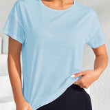 Yoga Trendy Camiseta deportiva con abertura trasera bajo asimetrico