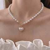Collar con colgante con perla artificial & con diseno de diamante de imitacion en forma de craneo