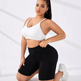 Yoga Basic Talla grande Shorts deportivos de cintura ancha