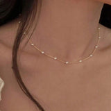NEW 1 Collar Gargantilla De Abalorios De Imitacion De Perlas Para Mujeres
