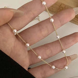 NEW 1 Collar Gargantilla De Abalorios De Imitacion De Perlas Para Mujeres