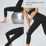 FeatherFit™ de 21" Mallas de yoga tipo capris con control de barriga, suaves y no transparentes, con bolsillo oculto en la cintura