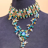 NEW Collar Multicapa Lujoso Y Moderno Con Decoracion De Diamantes De Imitacion
