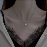 NEW 1 Collar Multicapa Chapado En Plata De Ley 925 Para Mujer Con Estrellas, Lunas Y Piedras De Cristal.