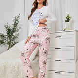 Conjunto De Pijama Elegante Con Estampado De Flores Para Mujer, Trajes A Juego Para Mama Y Yo (2 Juegos Se Venden Por Separado)