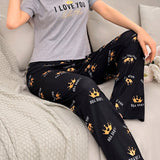 Conjunto De Pijama Con Estampado De Corona Y Letras