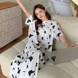 DAZY Lindo Vestido De Dormir Estilo Camiseta Con Estampado De Vaca
