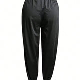 NEW Daily&Casual Pantalones Jogger Casual De Talla Grande Con Cintura Ajustable Y Cordon