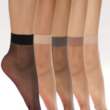 5 pares calcetines de malla transparente simple