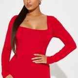 Vestido mini Selena abierto - Rojo