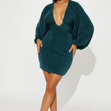 Vestido corto Keilani Slinky - Verde
