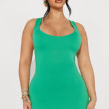 Vestido Midi Double Scoop - Kelly Green