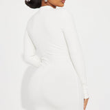 Vestido mini Selma - Color blanco apagado